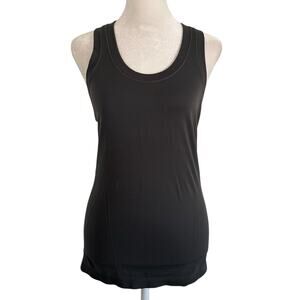 Athleta Momentum dark green seamless racerback tank top